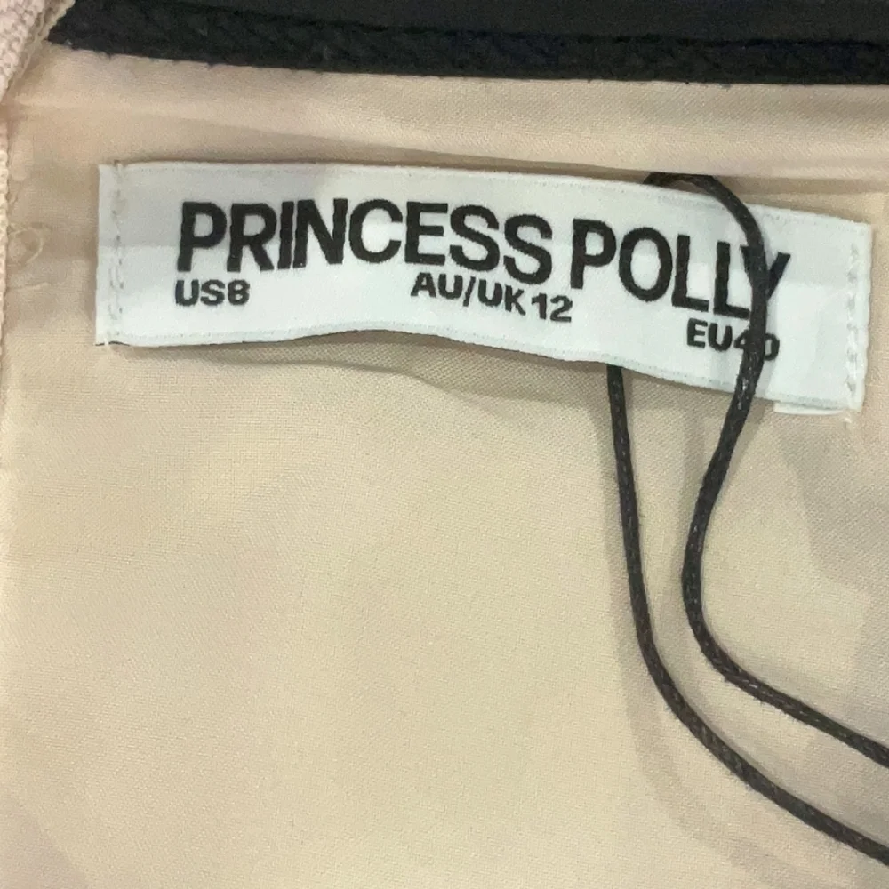Princess Polly Thalorien Top Beige with Black Trim, Size US 8
